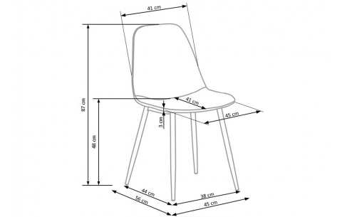 K417 - HALMAR Valgomojo kėdės