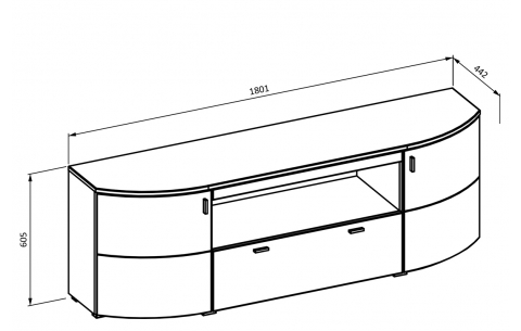 TV ir audio spintelė SAMBUCA 13297