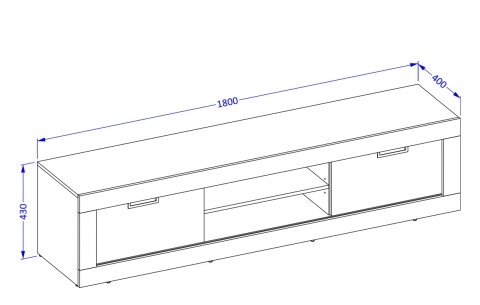 TV ir audio spintelė TUDOR 14368