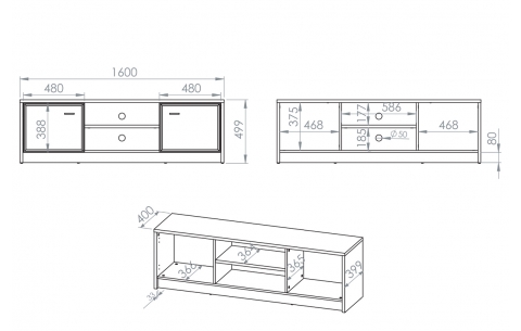TV ir audio spintelė TVN 15393
