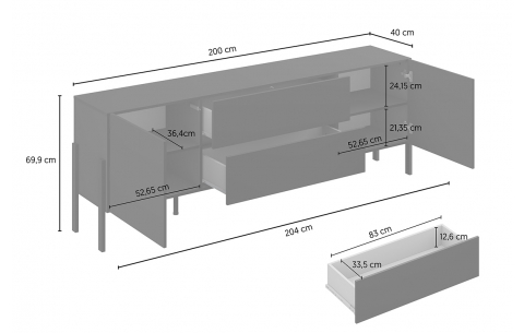 TV ir audio spintelė JUKON 16618