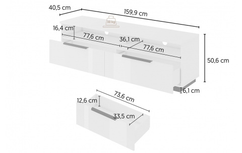 TV ir audio spintelė TULUZA 16918