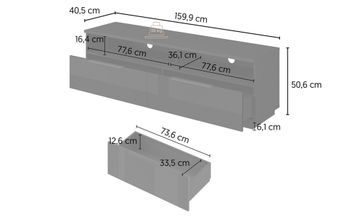 TV ir audio spintelė TULUZA 16919